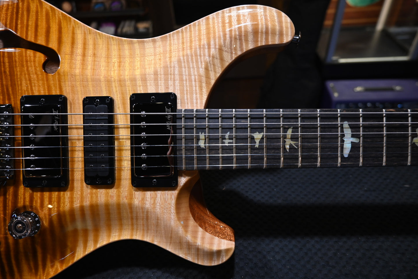 PRS Wood Library Special Semi-Hollow Danville Music 35th Anniversary Artist Top - Sandstorm Fade Guitar #6049