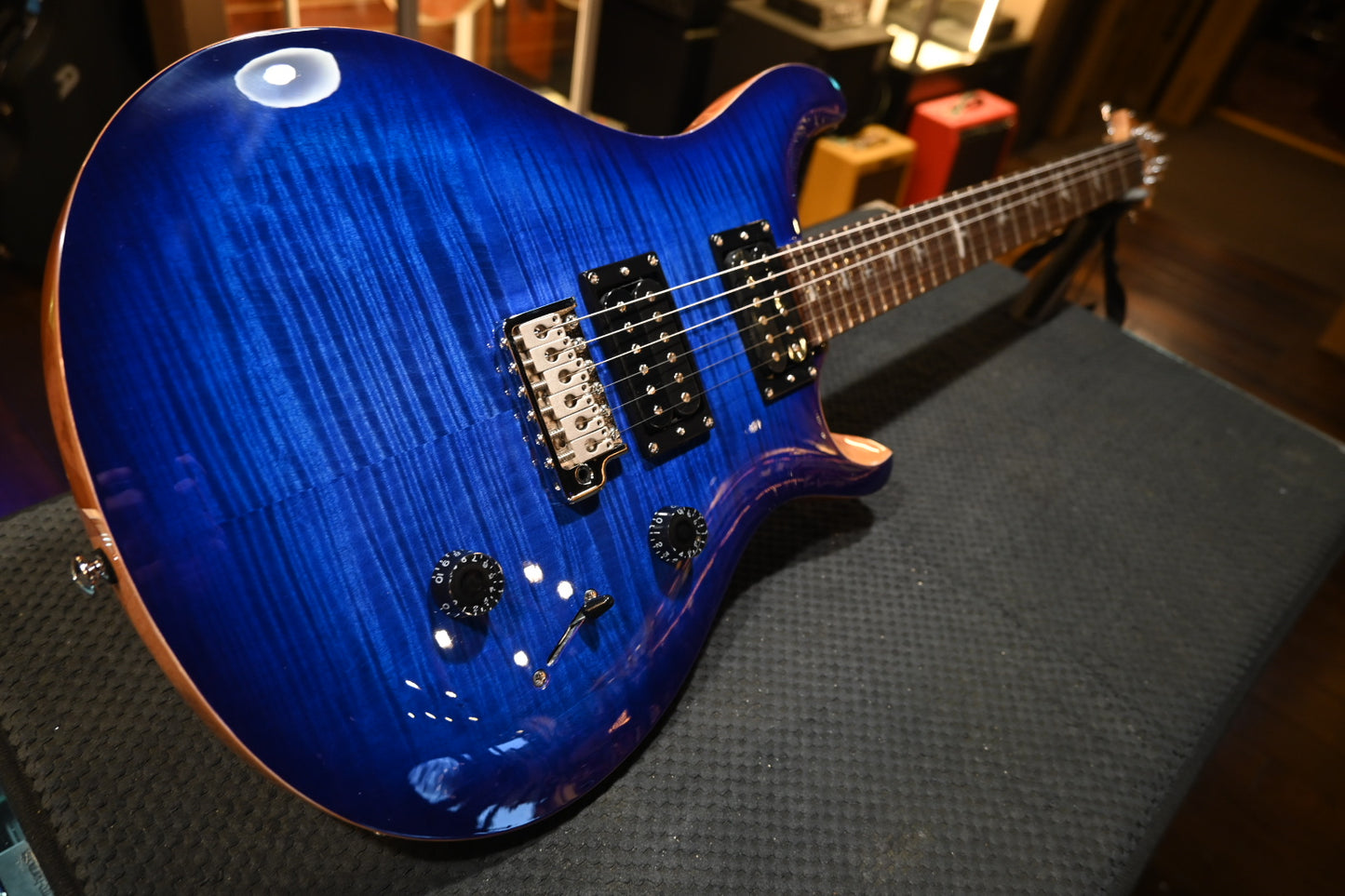 PRS SE Custom 24 - Faded Blue Burst Guitar #3425 - Danville Music