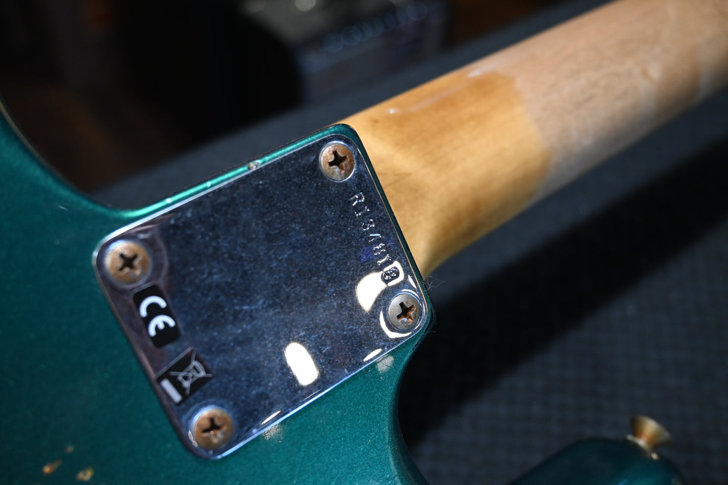 Fender Custom Shop Vintage Custom 1969 Stratocaster Heavy Relic - British Racing Green over 3-Color Sunburst Guitar #4818 - Danville Music