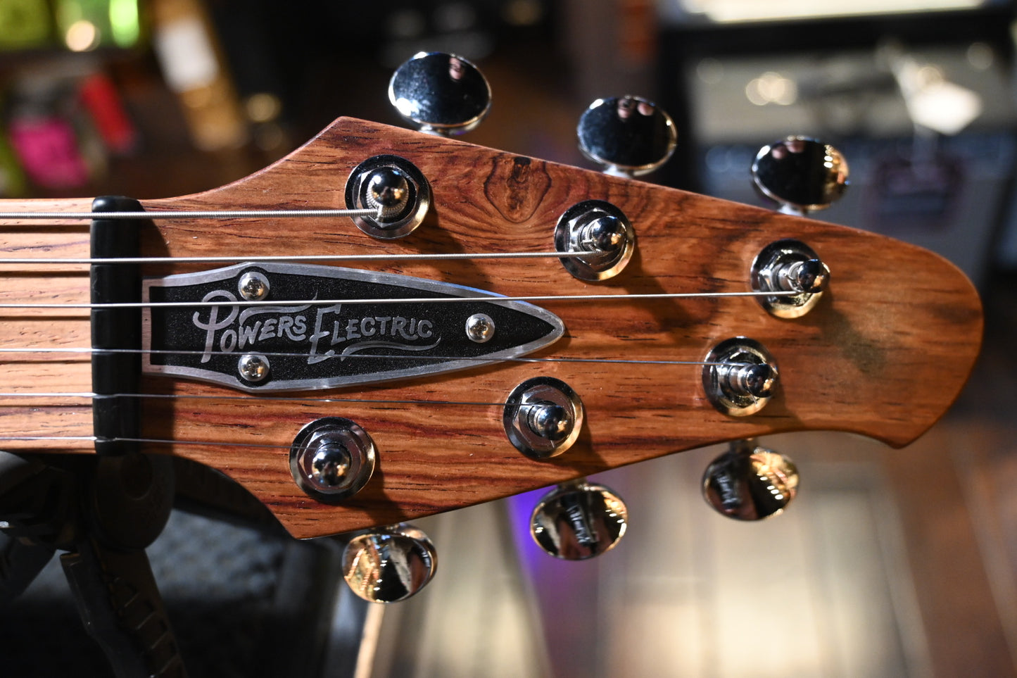 Powers Electric A-Type Select Maple PF42 CamTail - Blue Lagoon Guitar #A667 - Danville Music
