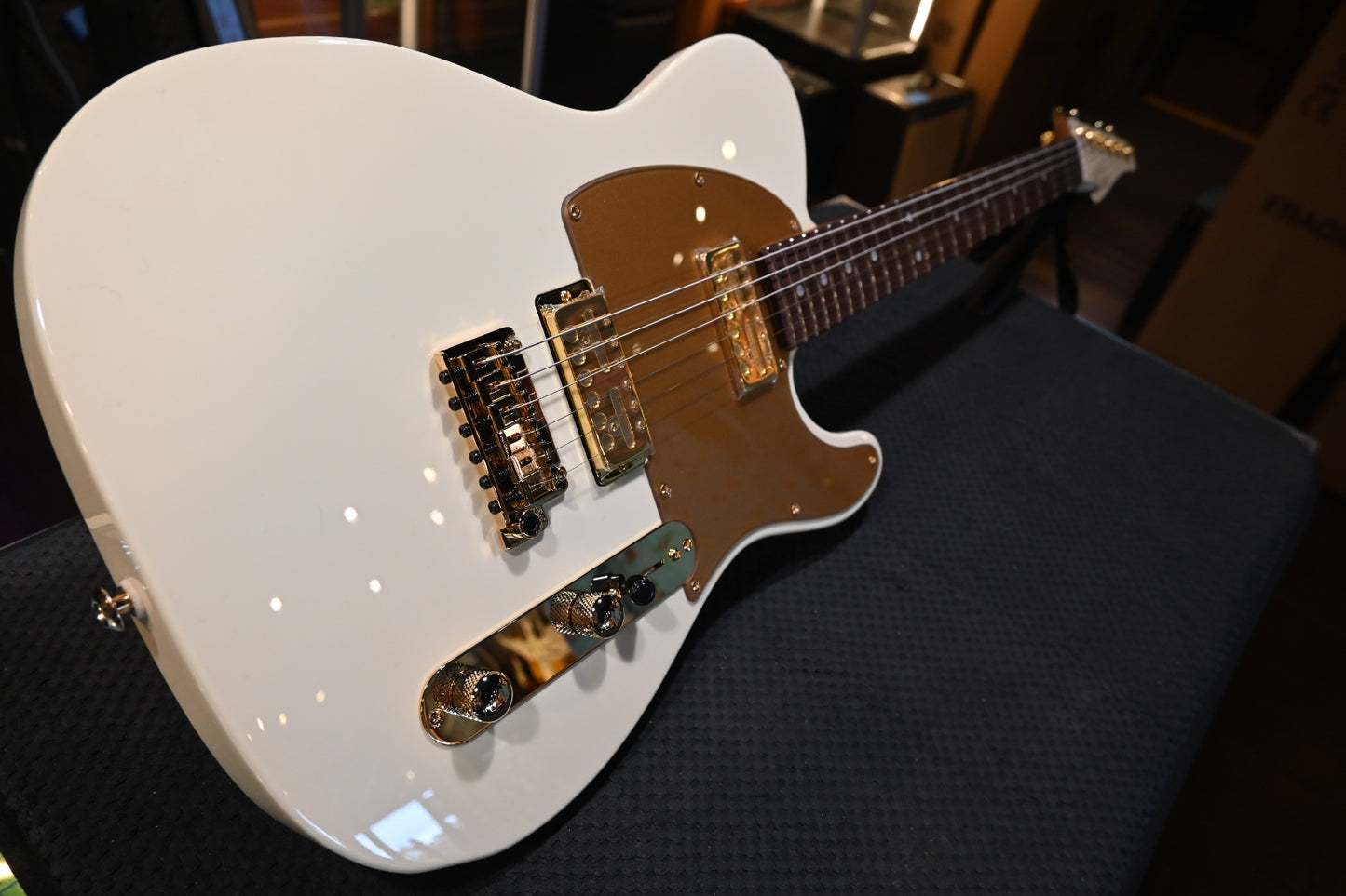 Suhr Mateus Asato Signature Series Classic T Lollar Gold Foils - MA White Guitar #4739 - Danville Music