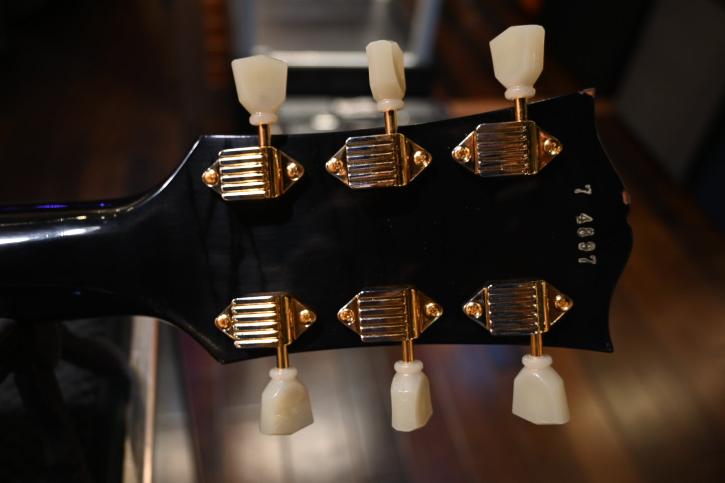 Gibson Custom Shop 1957 Les Paul Custom Reissue 3-Pickup Bigsby Murphy Lab Light Aged - Ebony Guitar #4897 - Danville Music
