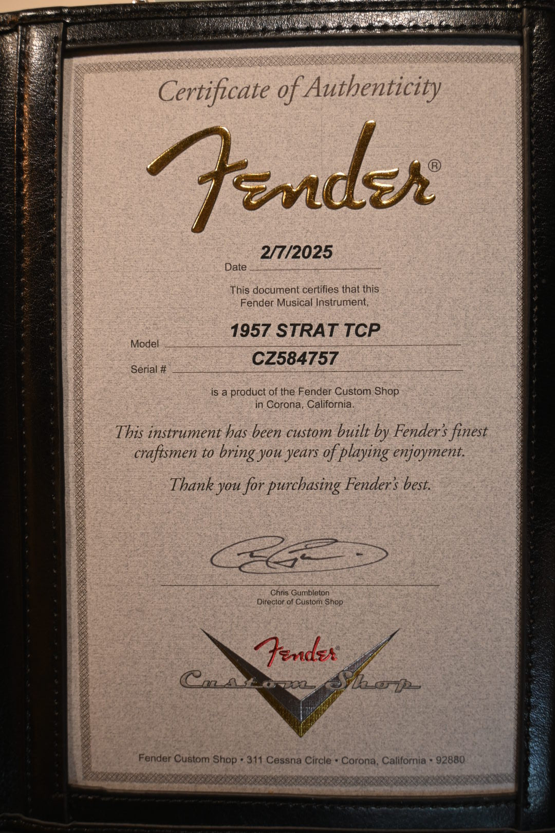 Fender Custom Shop 1957 Stratocaster Time Capsule Finish - Aged Sonic Blue Guitar #4757 - Danville Music