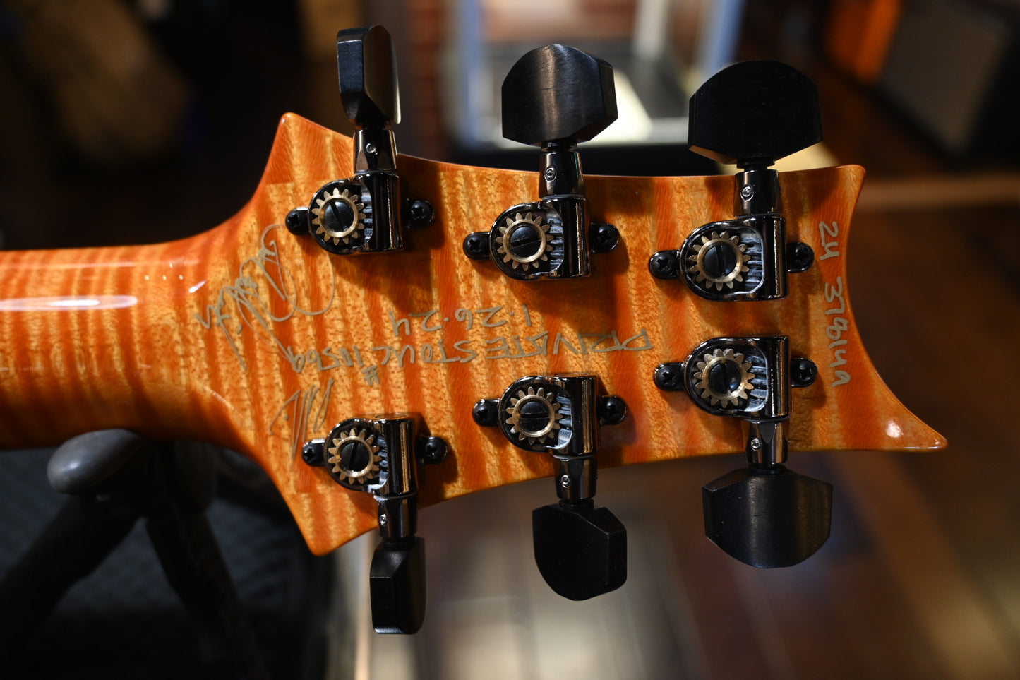 PRS Private Stock Hollowbody II Piezo Gothic - Electric Tiger Glow Guitar #10569 - Danville Music