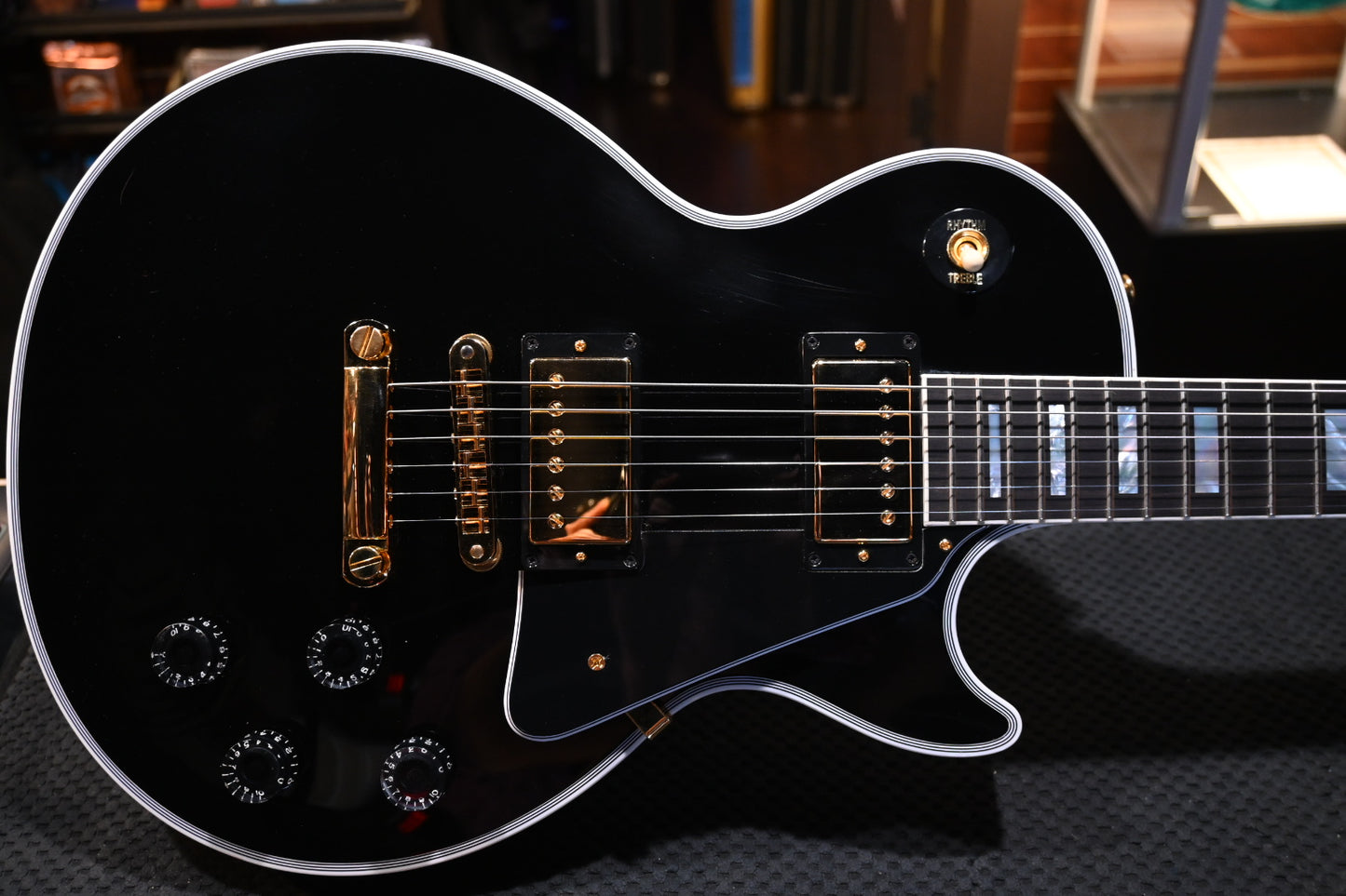 Gibson Custom Shop Les Paul Custom 2023 - Ebony Guitar #0532 PRE-OWNED - Danville Music