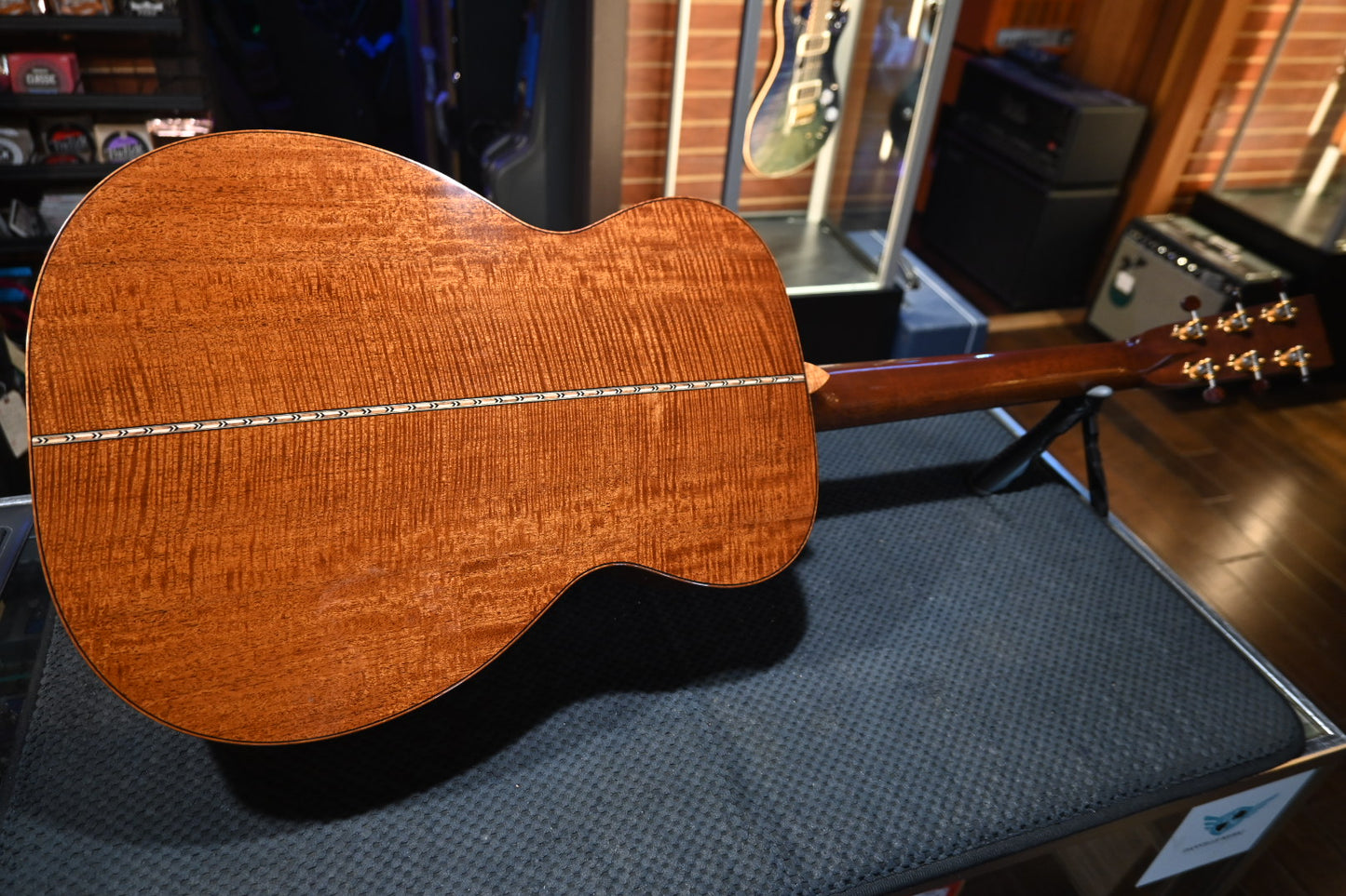 Bourgeois Custom OO DB Signature 2016 Adirondack/Figured Mahogany Guitar #7533 - Danville Music