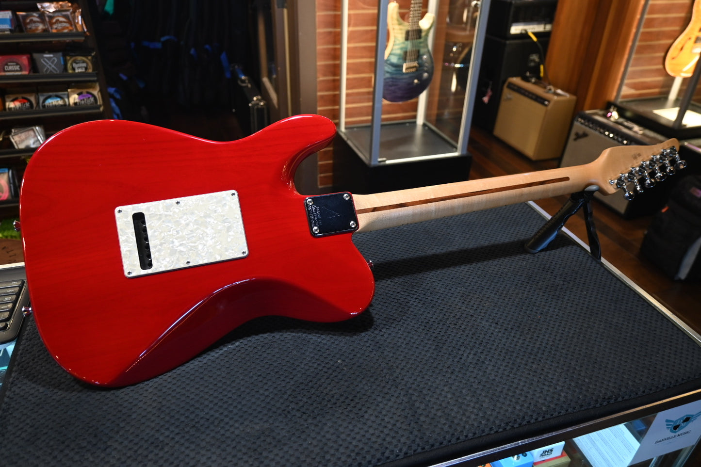Tom Anderson T Classic Contoured 2004 - Translucent Red Guitar #804A PRE-OWNED - Danville Music