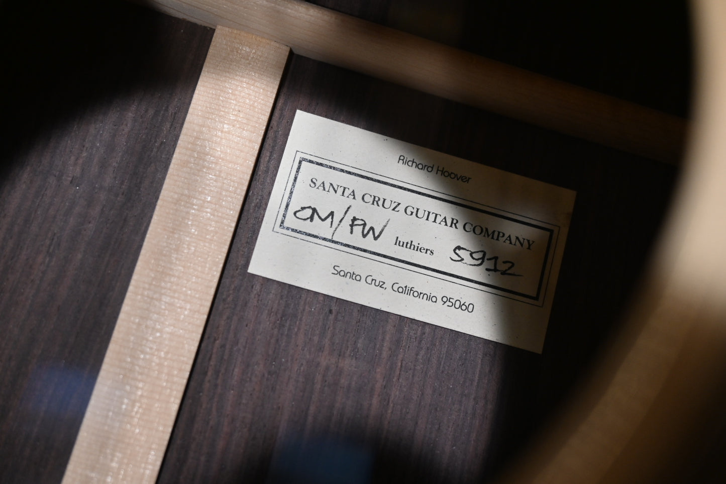 Santa Cruz OM Pre-War 2023 Adirondack Spruce/Indian Rosewood Guitar #5912 - Danville Music