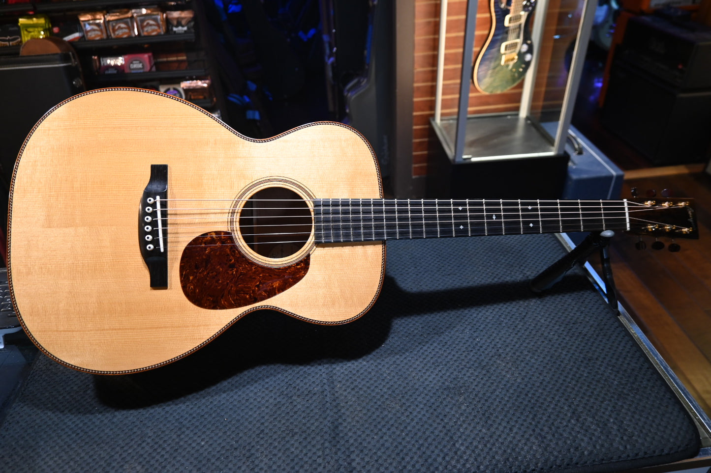 Bourgeois Custom OO DB Signature 2016 Adirondack/Figured Mahogany Guitar #7533 - Danville Music