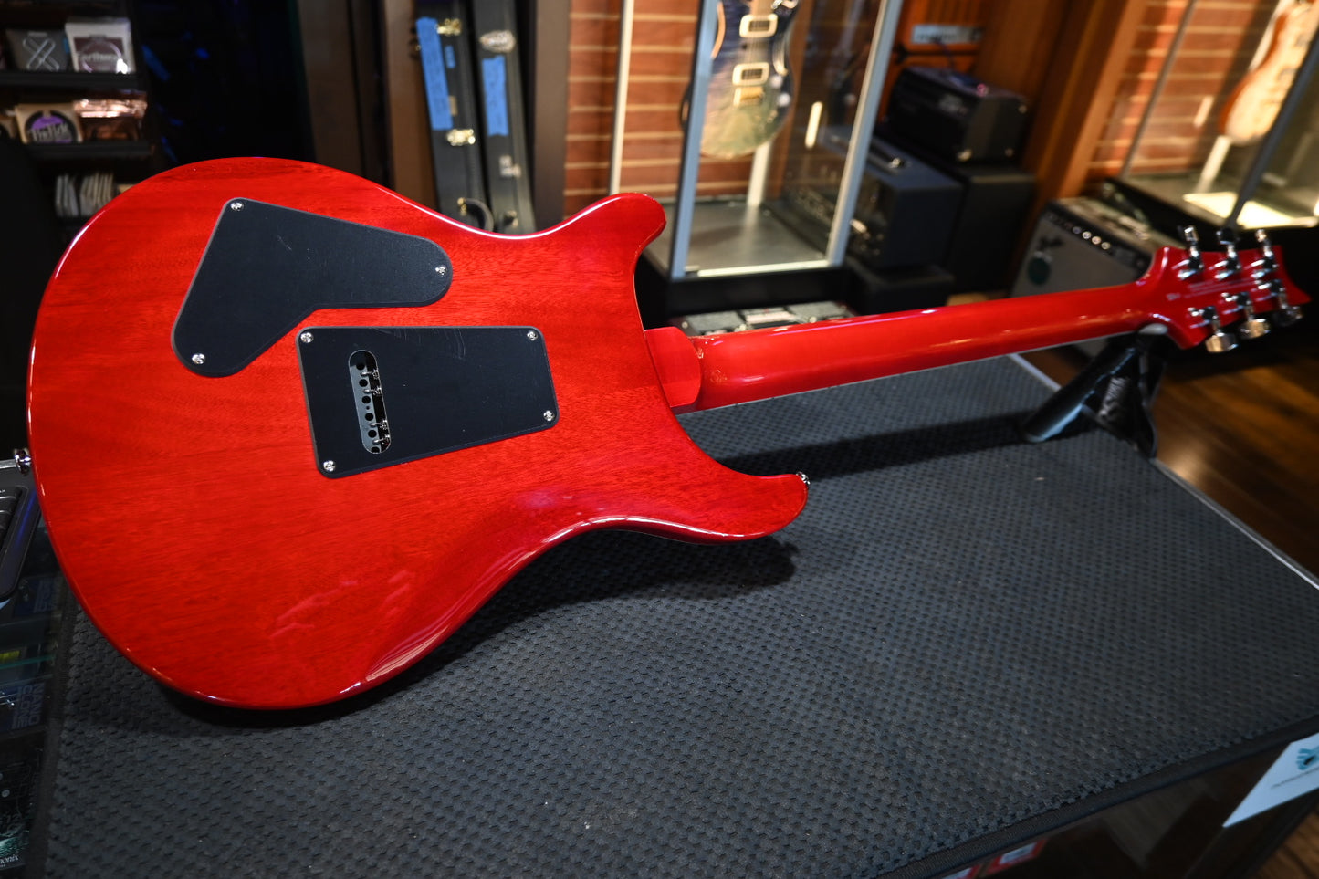 PRS SE Custom 24-08 Quilt - Charcoal Cherry Burst Guitar #6061 - Danville Music