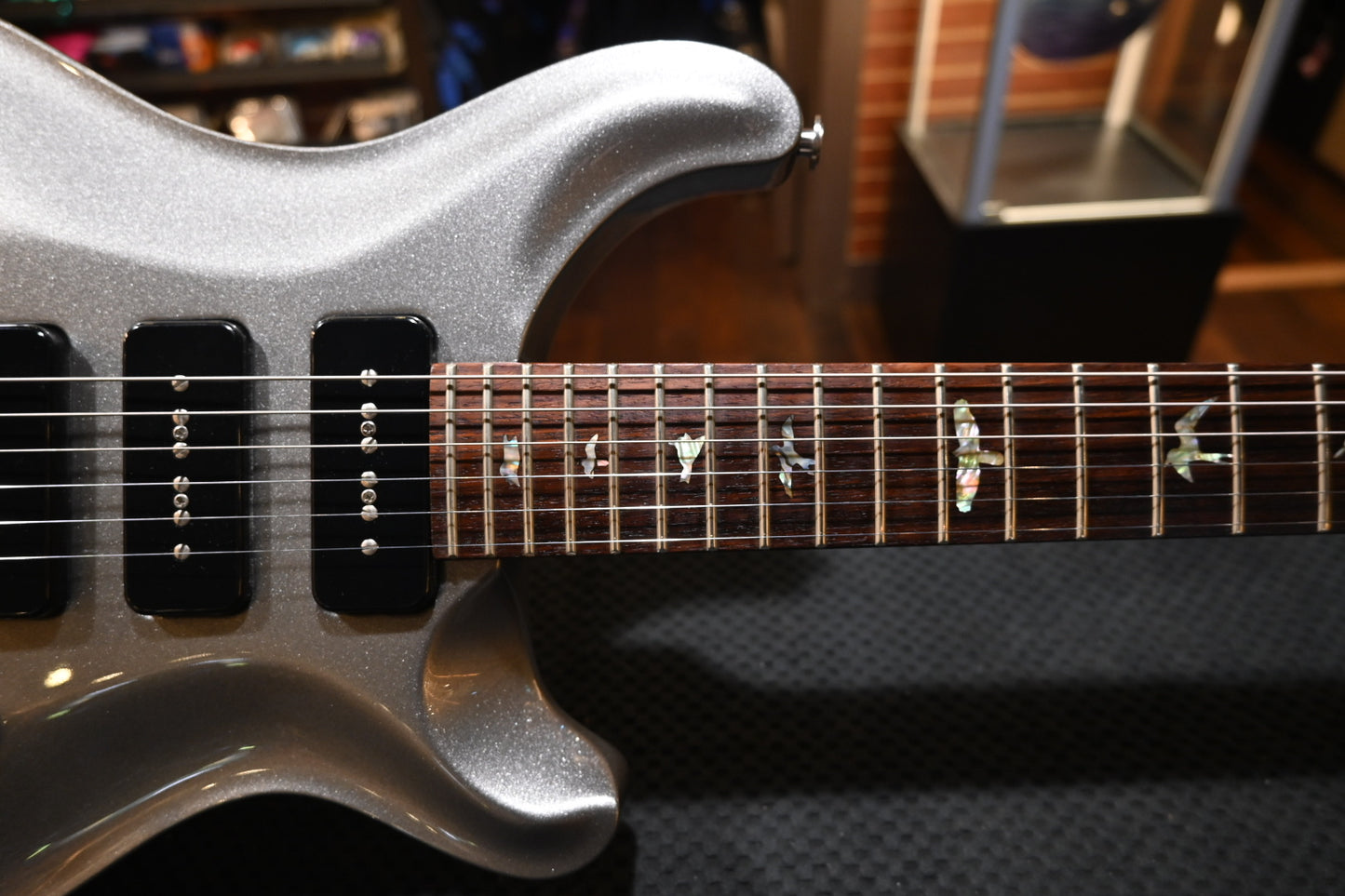 PRS Custom 22 Soapbar 2009 - Platinum Metallic Guitar #3366 - Danville Music