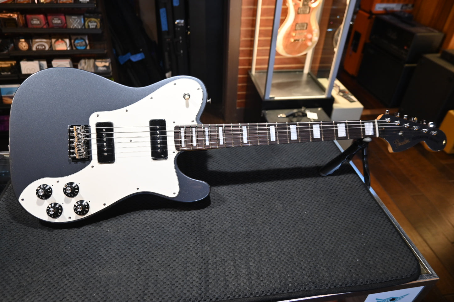 Fender Chris Shiflett Cleaver Telecaster Deluxe - Charcoal Frost Metallic Guitar #0944 - Danville Music