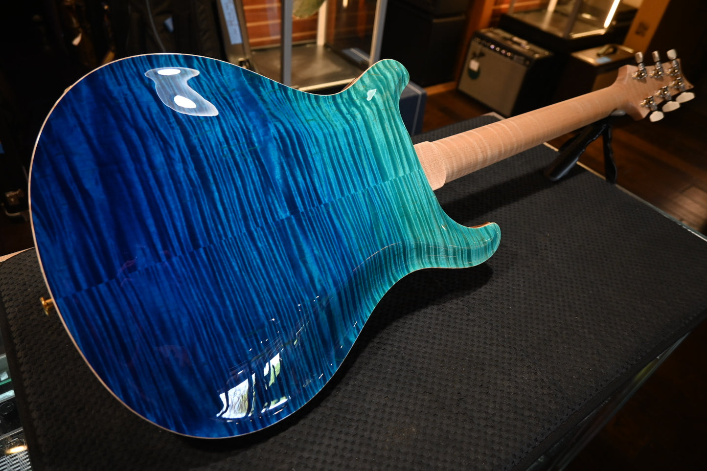 PRS Wood Library McCarty 594 Hollowbody II 10-Top/Back McCarty III Pickups - Blue Fade Guitar #3509 - Danville Music