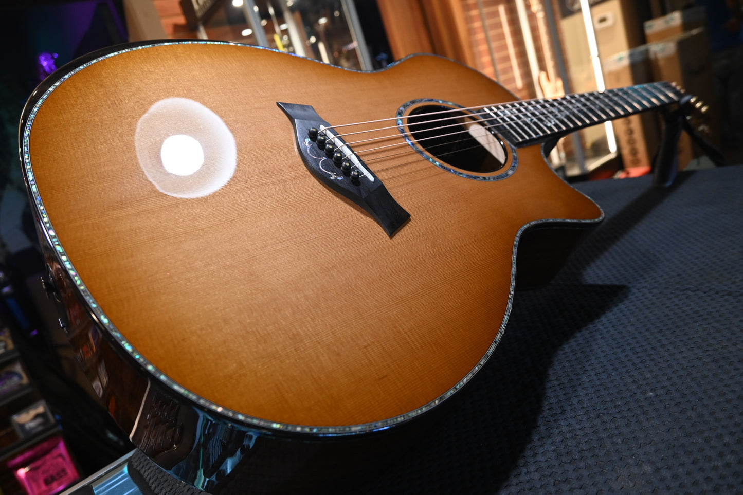 Taylor 50th Anniversary PS14ce LTD Cedar/Claro Walnut Guitar #4001 w/ Matching Circa 74 Amp. Only 16 Made!
