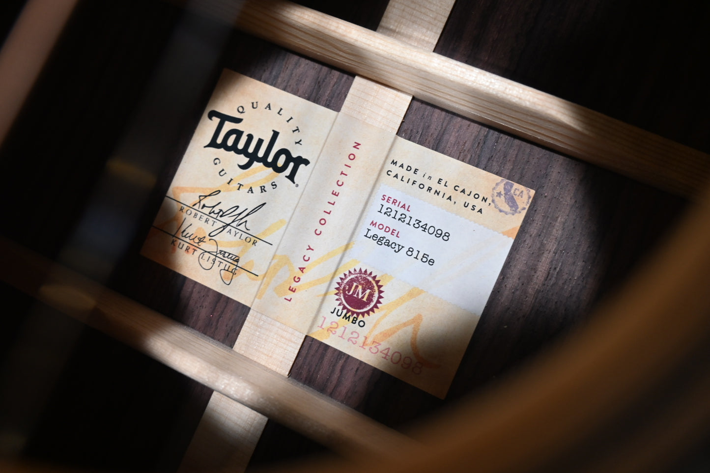 Taylor Legacy 815e - Natural Guitar #4098 - Danville Music