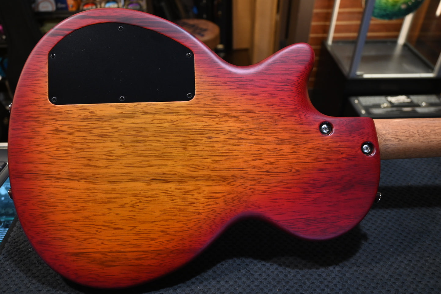 Tom Anderson Bobcat Cub - Transparent Amber to Cherry Burst Satin Guitar #224P - Danville Music