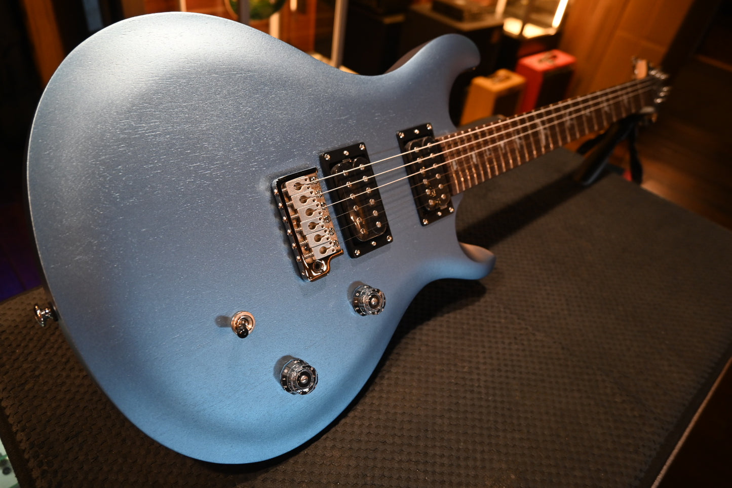 PRS SE CE 24 Standard Satin - Ice Blue Metallic Guitar #5352 - Danville Music