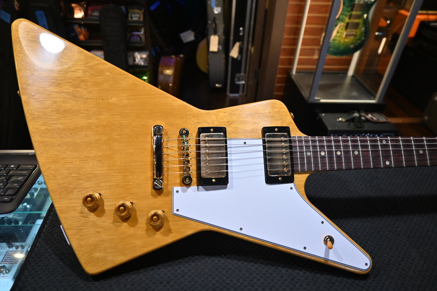 Gibson Custom Shop 1958 Korina Explorer White Pickguard - Natural Guitar #1628