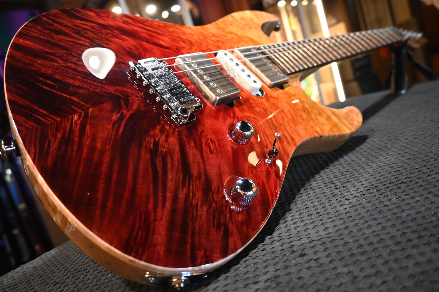 Suhr Custom Modern Carved Top Set Neck Waterfall Burl - Desert Gradient Guitar #2640 - Danville Music