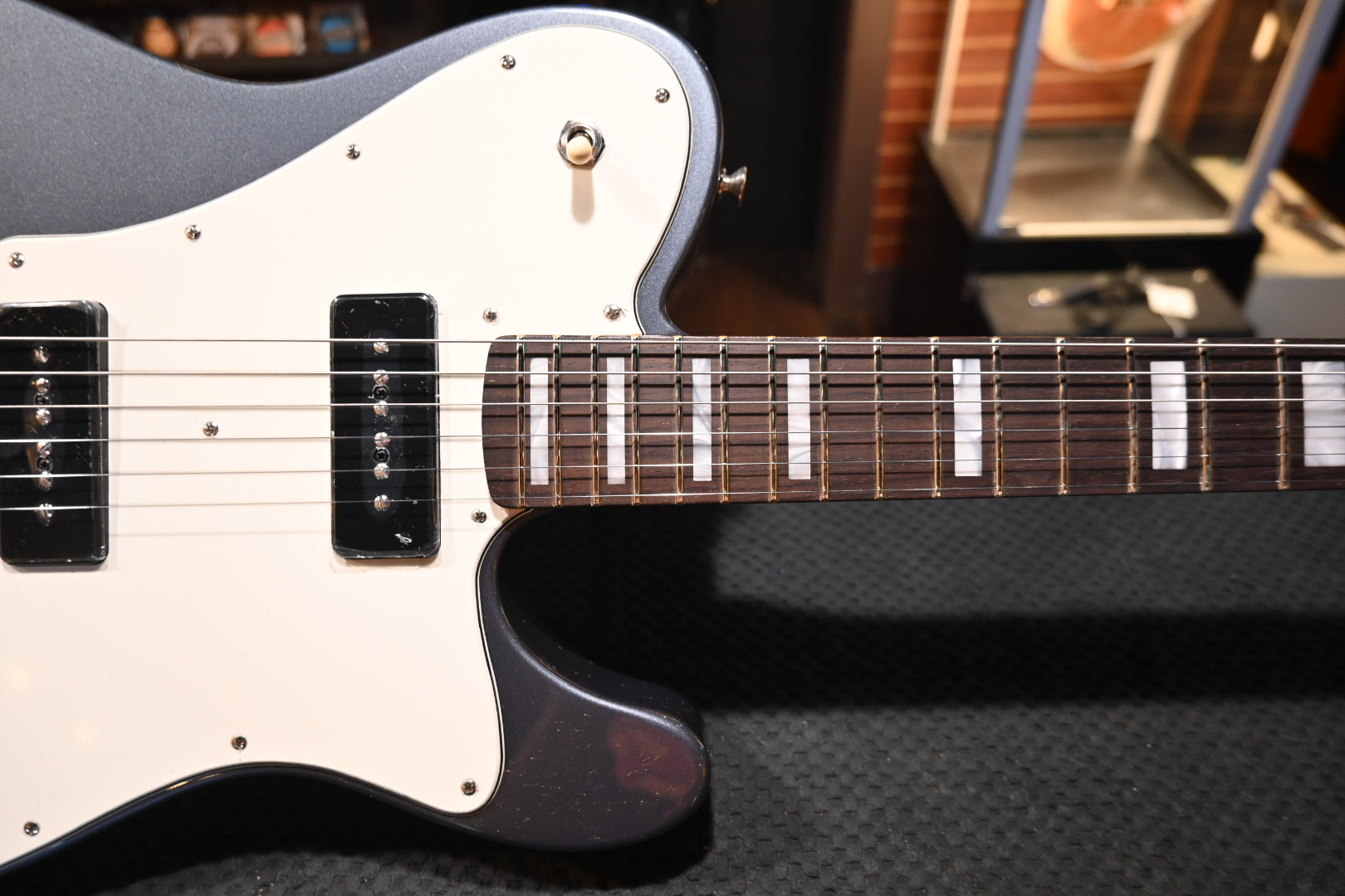 Fender Chris Shiflett Cleaver Telecaster Deluxe - Charcoal Frost Metallic Guitar #0944 - Danville Music
