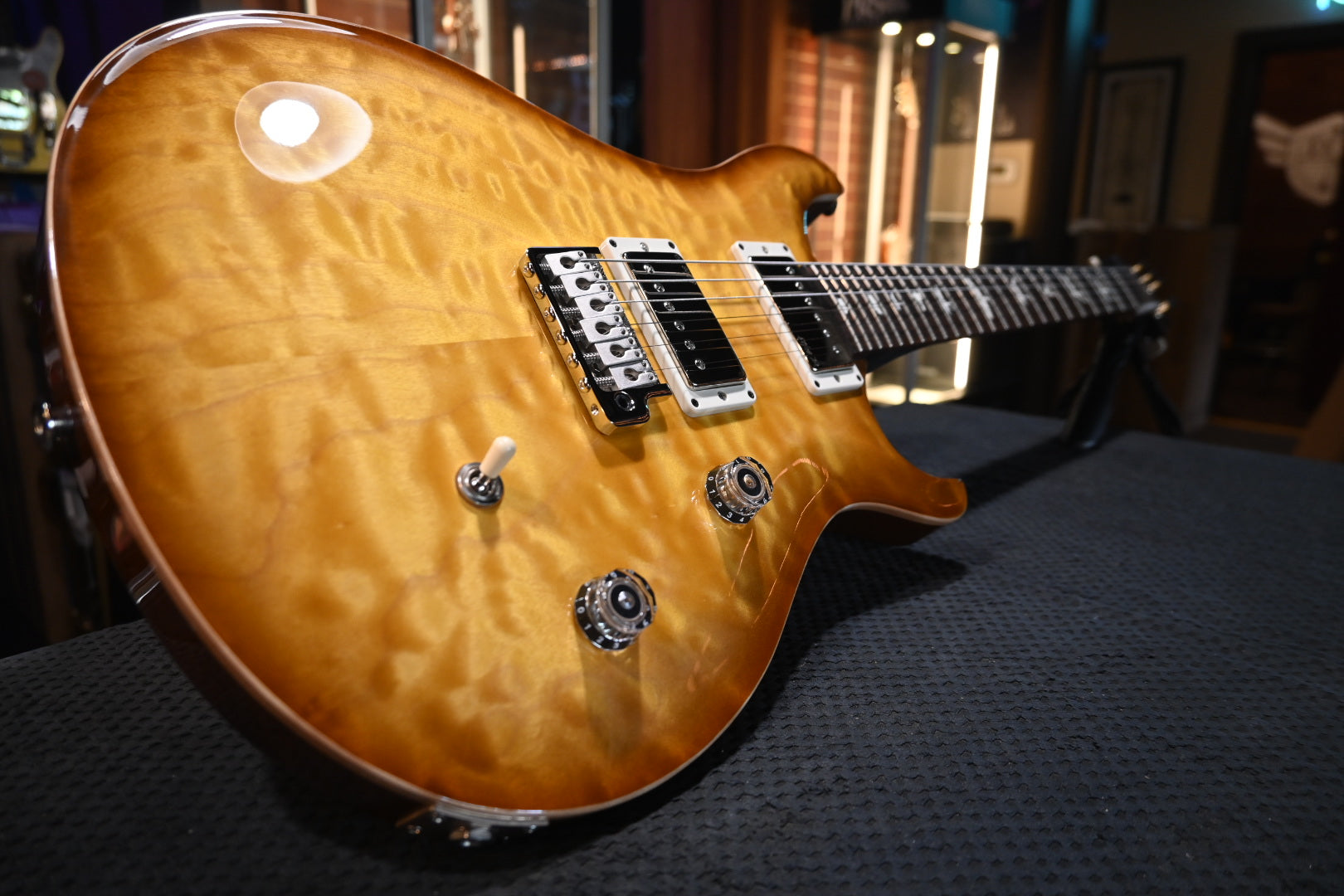 PRS Wood Library CE 24 Quilt - Livingston Lemondrop Guitar #0753 - Danville Music