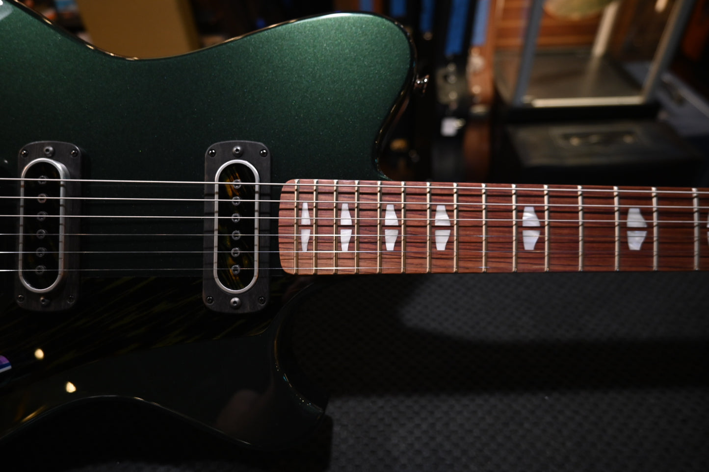 Powers Electric A-Type PF42 Hard Tail - Dark British Racing Green Guitar #B002 - Danville Music