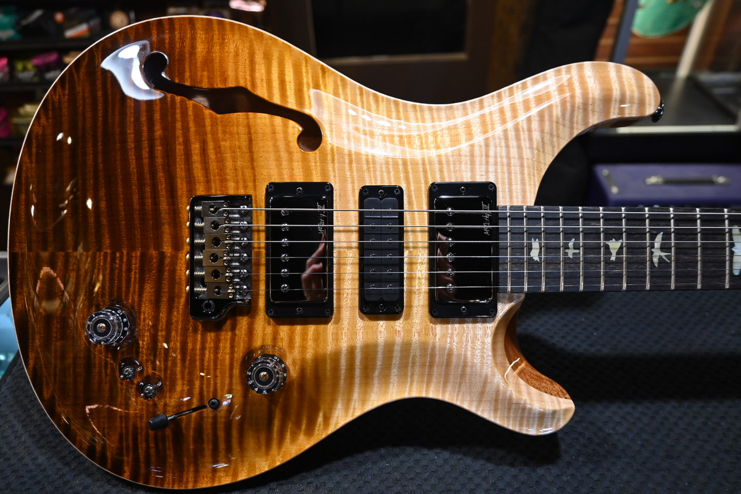 PRS Wood Library Special Semi-Hollow Danville Music 35th Anniversary Artist Top - Sandstorm Fade Guitar #6049