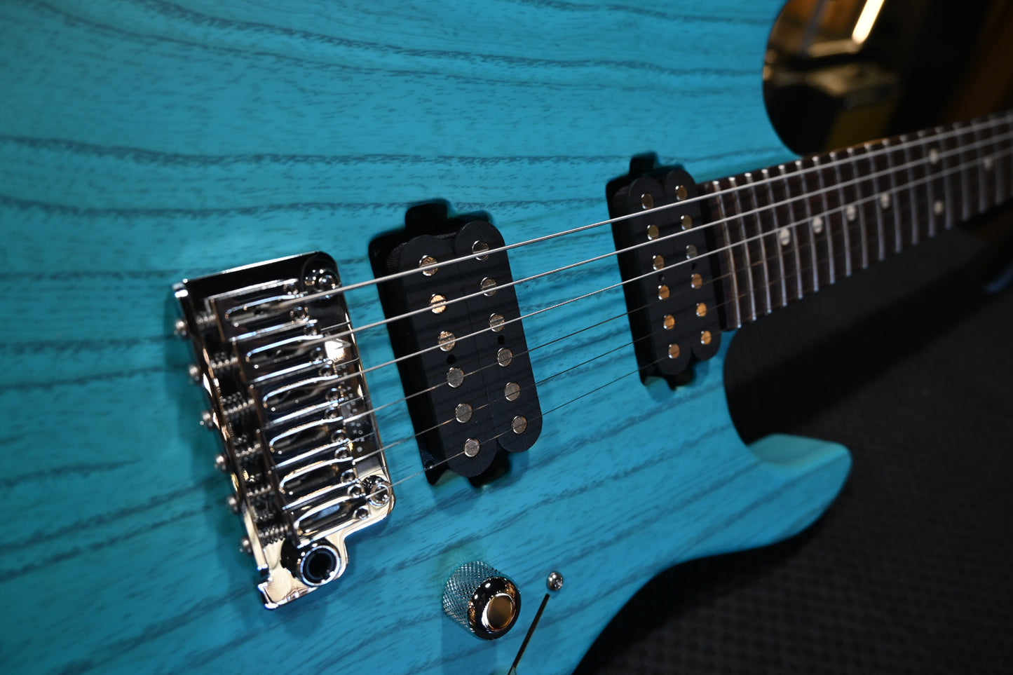 Tom Anderson Li’l Angel Player - Satin Translucent Cotton Candy Blue Dark Grain Guitar #124A - Danville Music