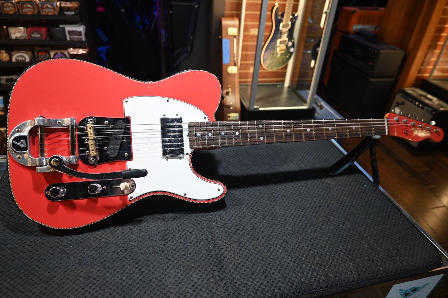 Fender Custom Shop LTD Cunife Telecaster Custom - Aged Fiesta Red Guitar #4185
