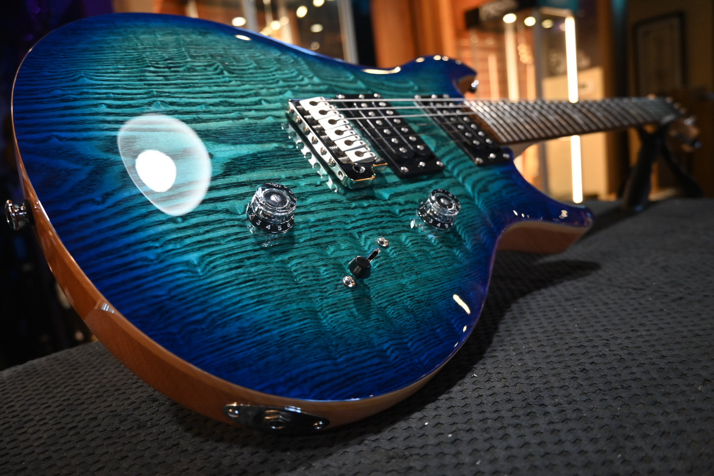 PRS SE “Exotic” Custom 24 Swamp Ash Limited - Lake Blue Guitar #3776 - Danville Music