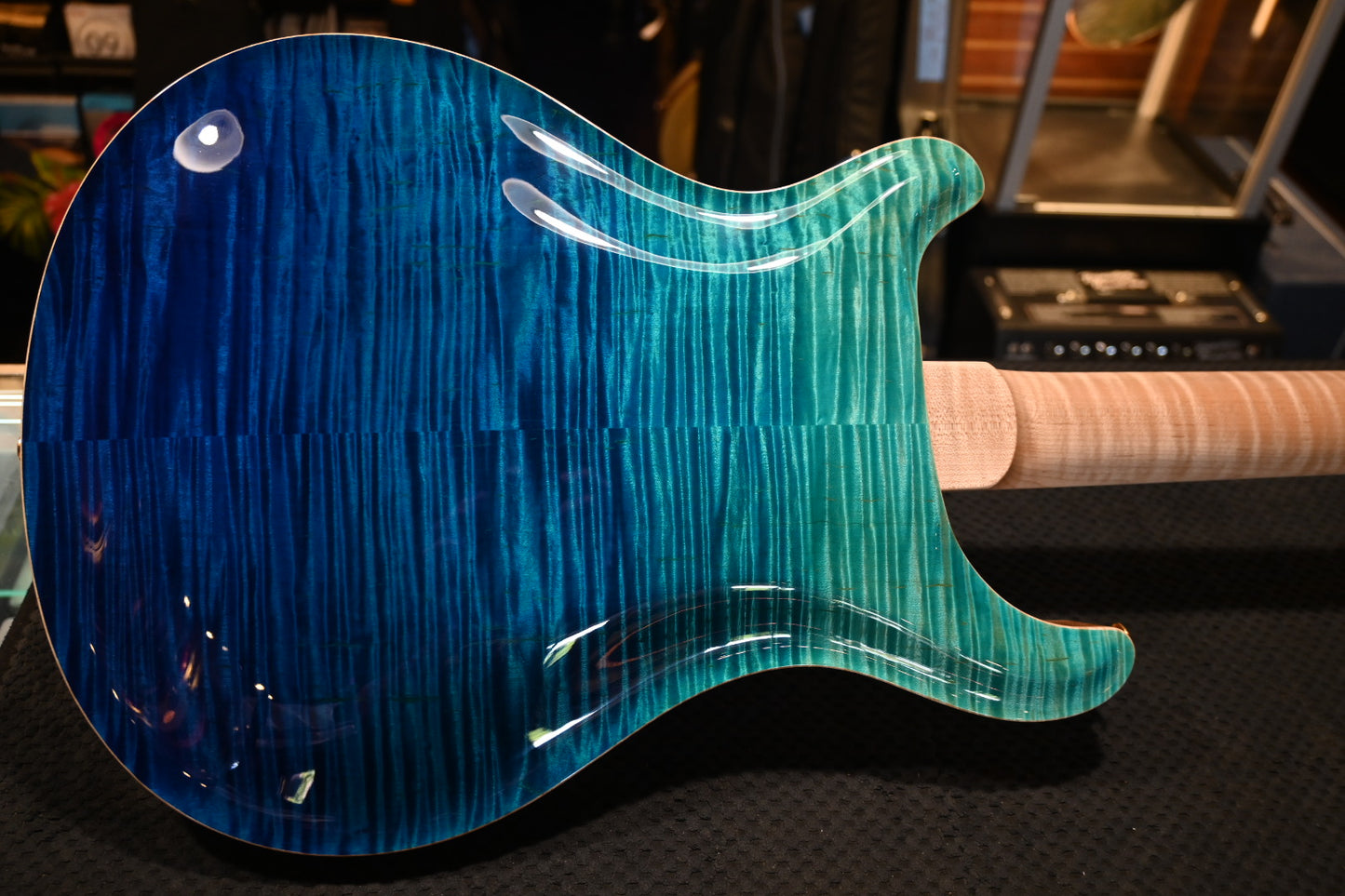 PRS Wood Library McCarty 594 Hollowbody II 10-Top/Back McCarty III Pickups - Blue Fade Guitar #3509 - Danville Music
