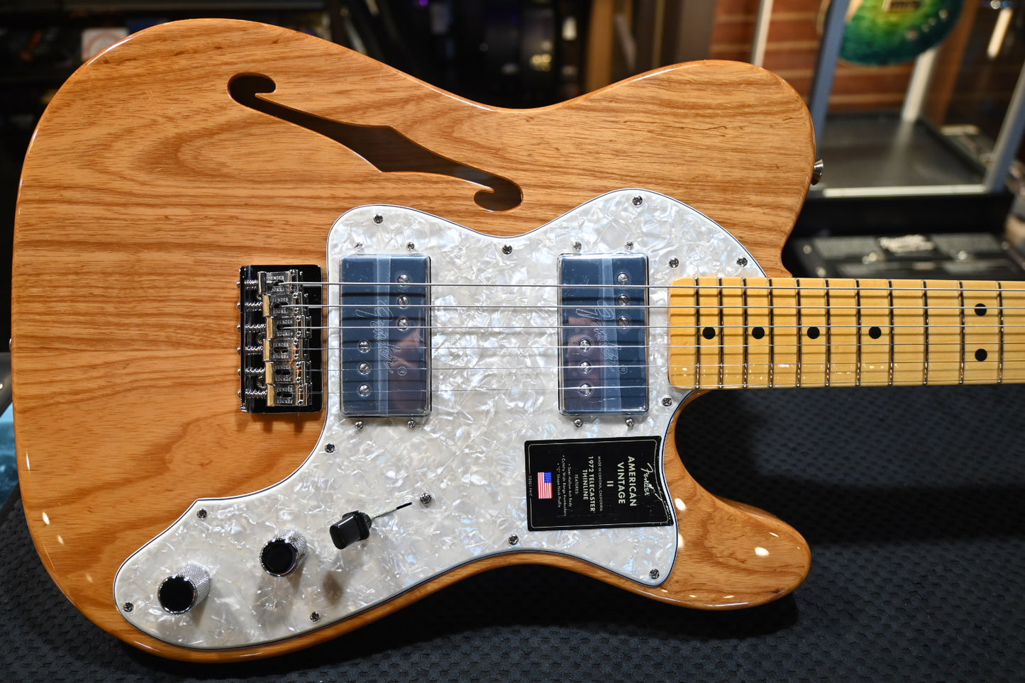 Fender American Vintage II 1972 Telecaster Thinline - Aged Natural Guitar #5565 - Danville Music