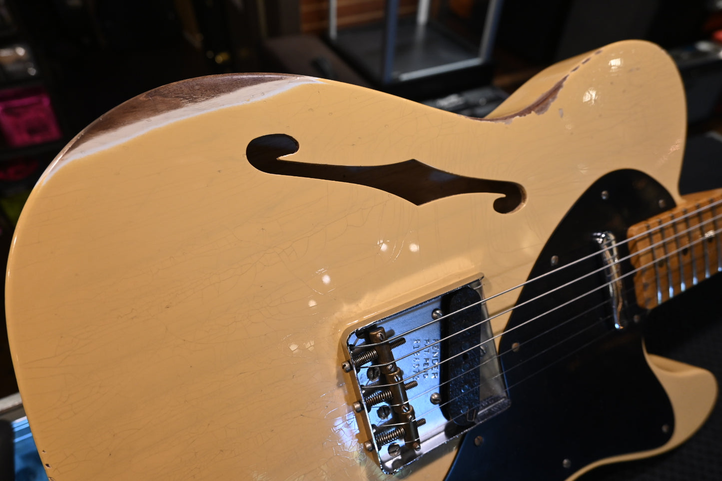 Fender Custom Shop LTD Blackguard Thinline Nocaster Relic - Aged Nocaster Blonde Guitar #6572 - Danville Music