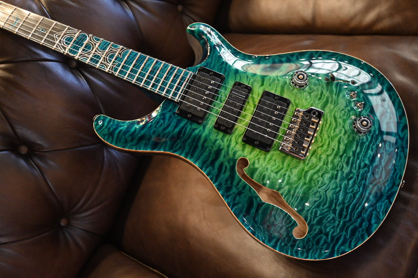 PRS Private Stock Special Semi-Hollow Gothic - Laguna Glow Guitar #10568 - Danville Music