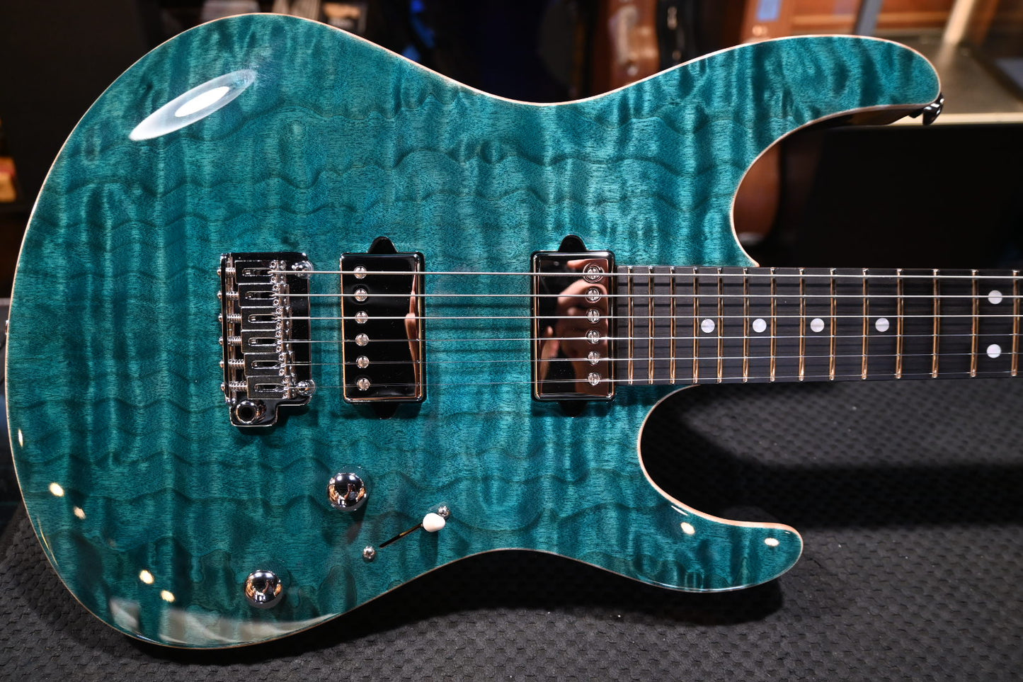 Suhr Custom Modern - Trans Teal Guitar #6271 USED - Danville Music