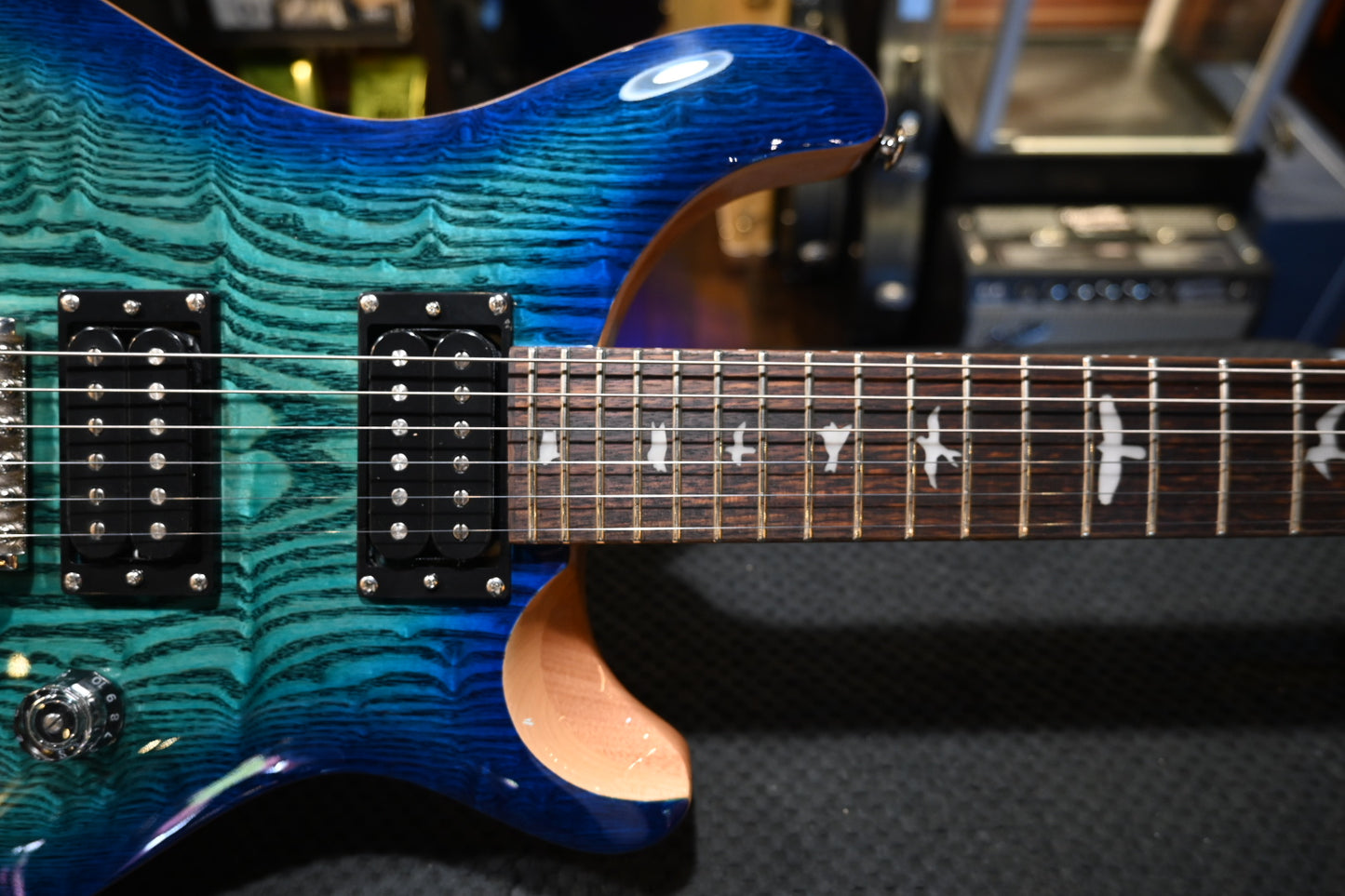 PRS SE “Exotic” Custom 24 Swamp Ash Limited - Lake Blue Guitar #3776 - Danville Music