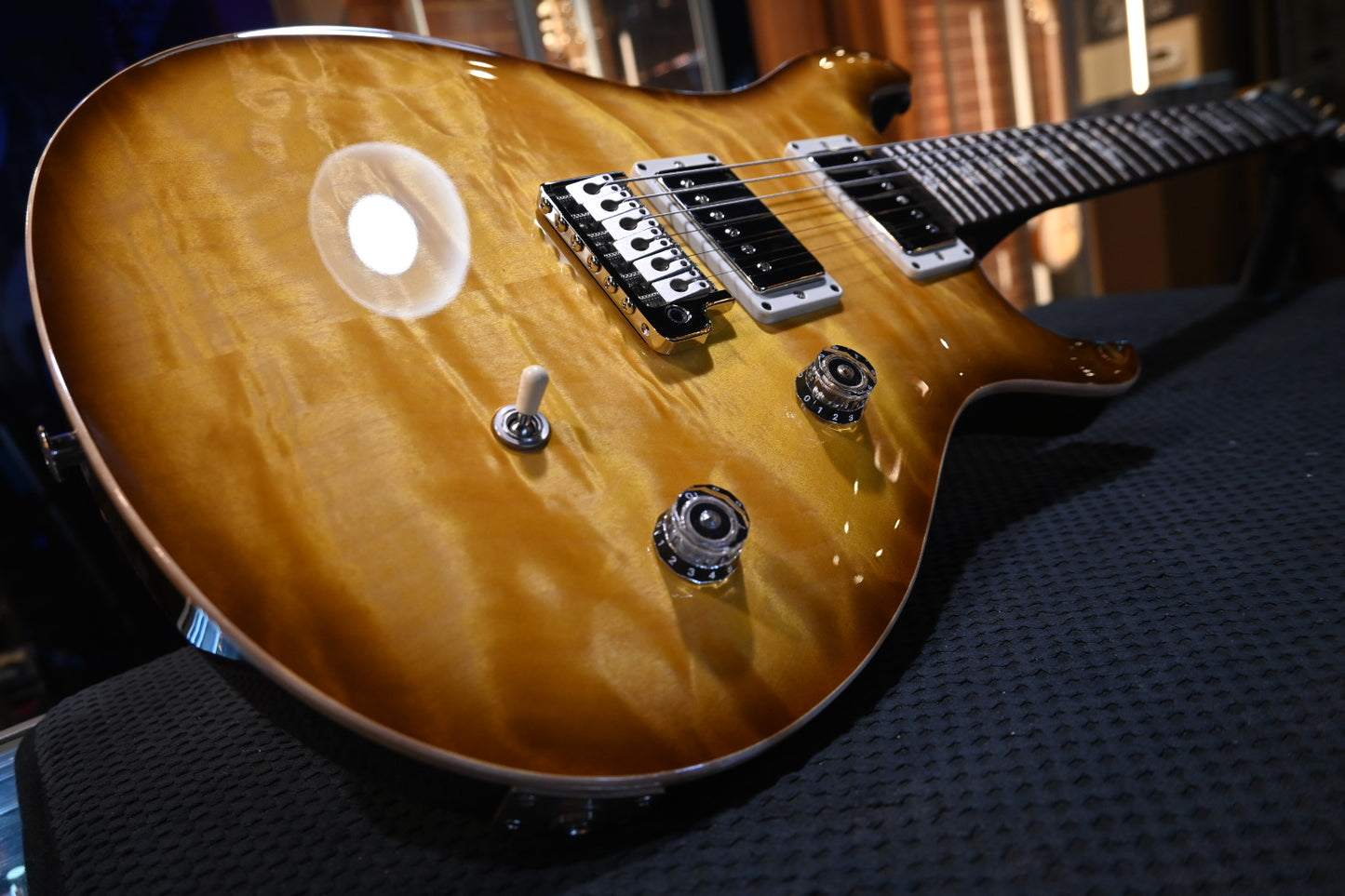 PRS Wood Library CE 24 Quilt - Livingston Lemondrop Guitar #0704 - Danville Music