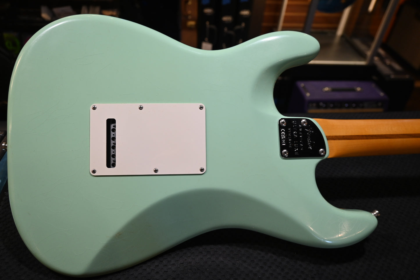 Fender American Ultra Luxe Vintage ‘60s Stratocaster - Surf Green Guitar #5466 - Danville Music