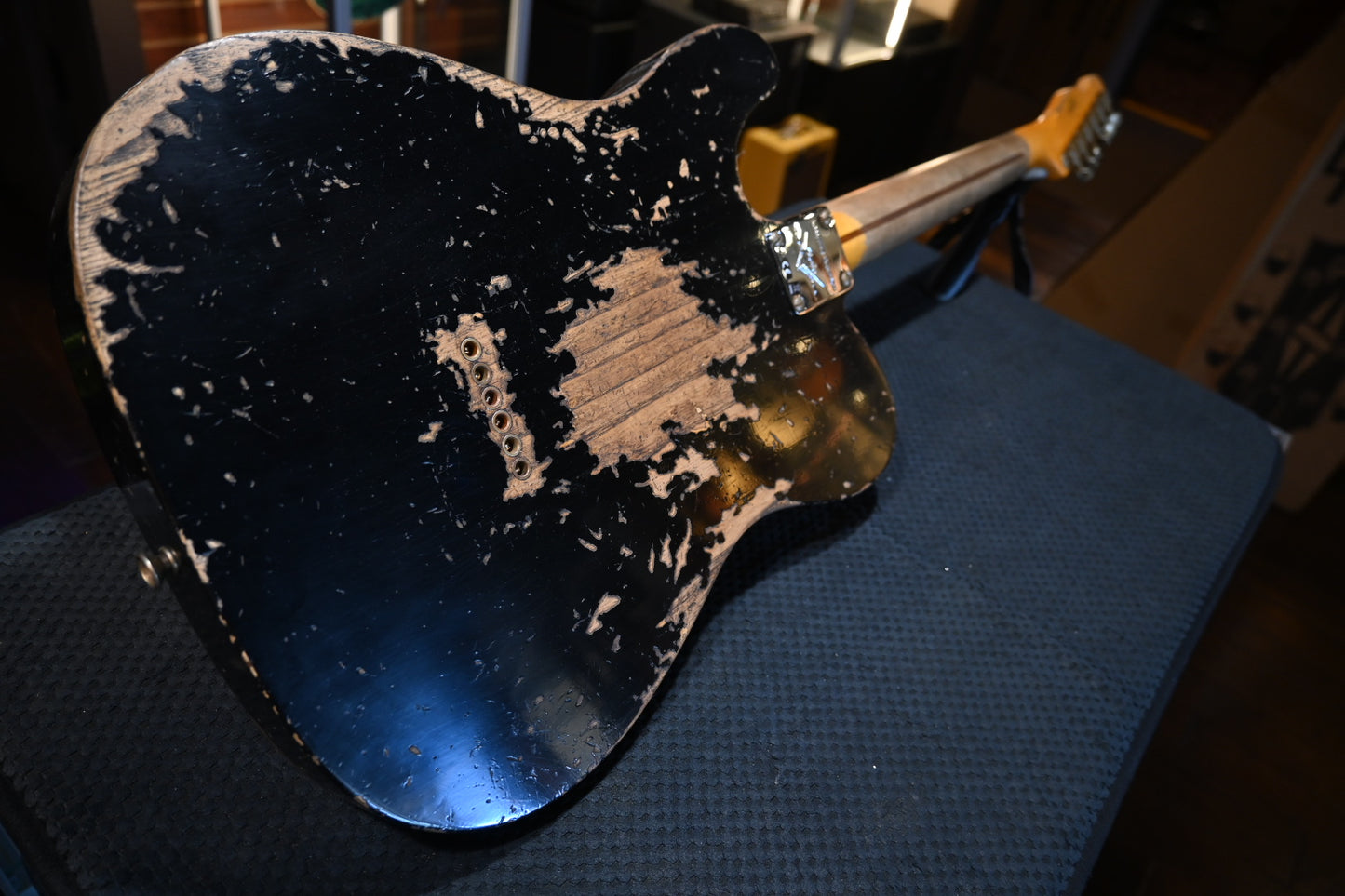 Fender Custom Shop LTD 1951 HS Telecaster Super Heavy Relic - Aged Black Guitar #8644 - Danville Music