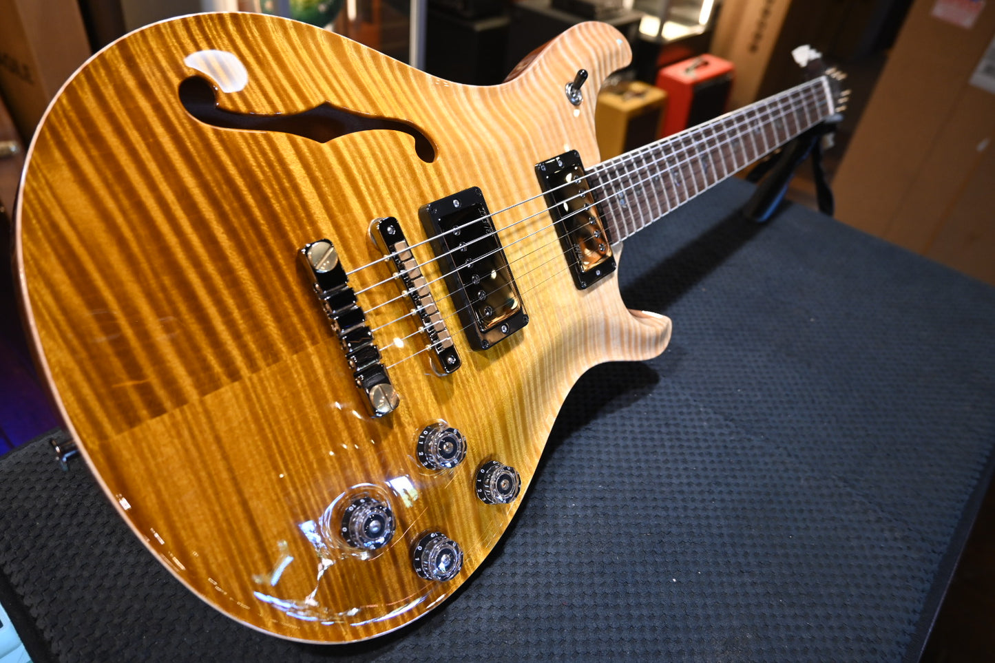 PRS Wood Library McCarty 594 Semi-Hollow Danville Music 35th Anniversary Artist Top - Gold Storm Fade Guitar #2877
