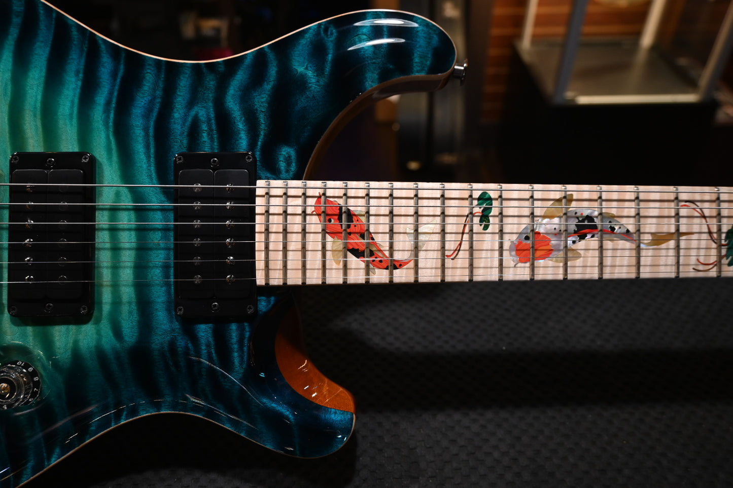 PRS Private Stock Custom 24 One-Piece Quilt Koi - Sub Zero Glow Guitar #11674