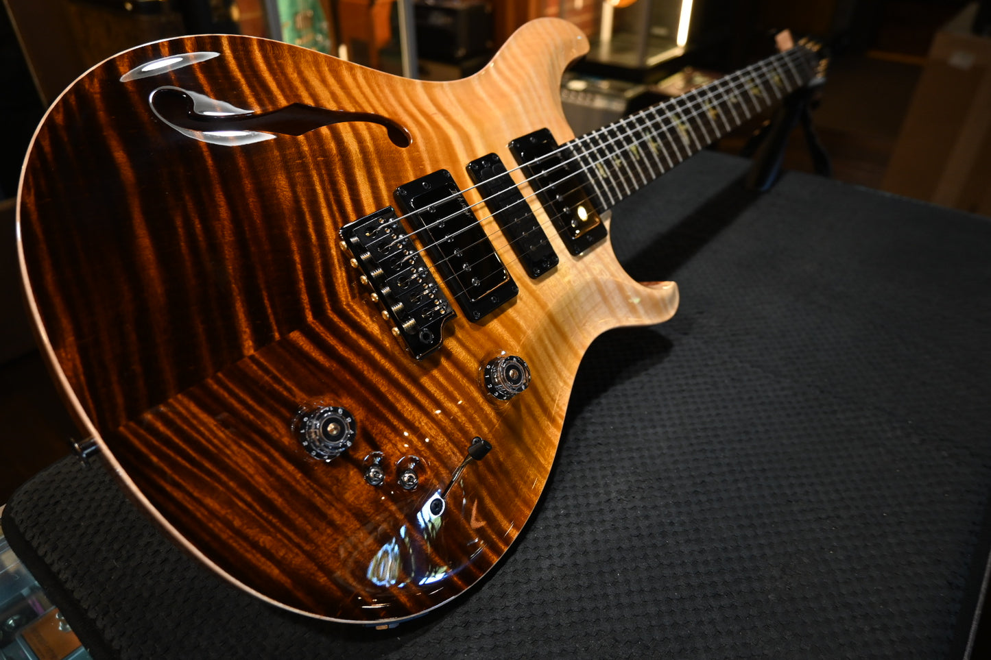 PRS Wood Library Special Semi-Hollow Danville Music 35th Anniversary Artist Top - Sandstorm Fade Guitar #6041