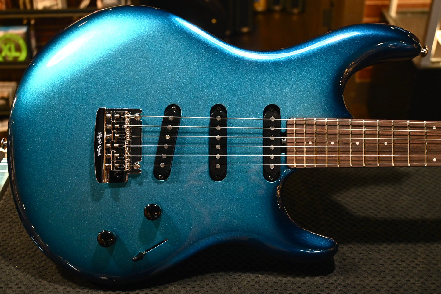 Music Man Luke 4 SSS - Blue Diesel Guitar #4659 - Danville Music