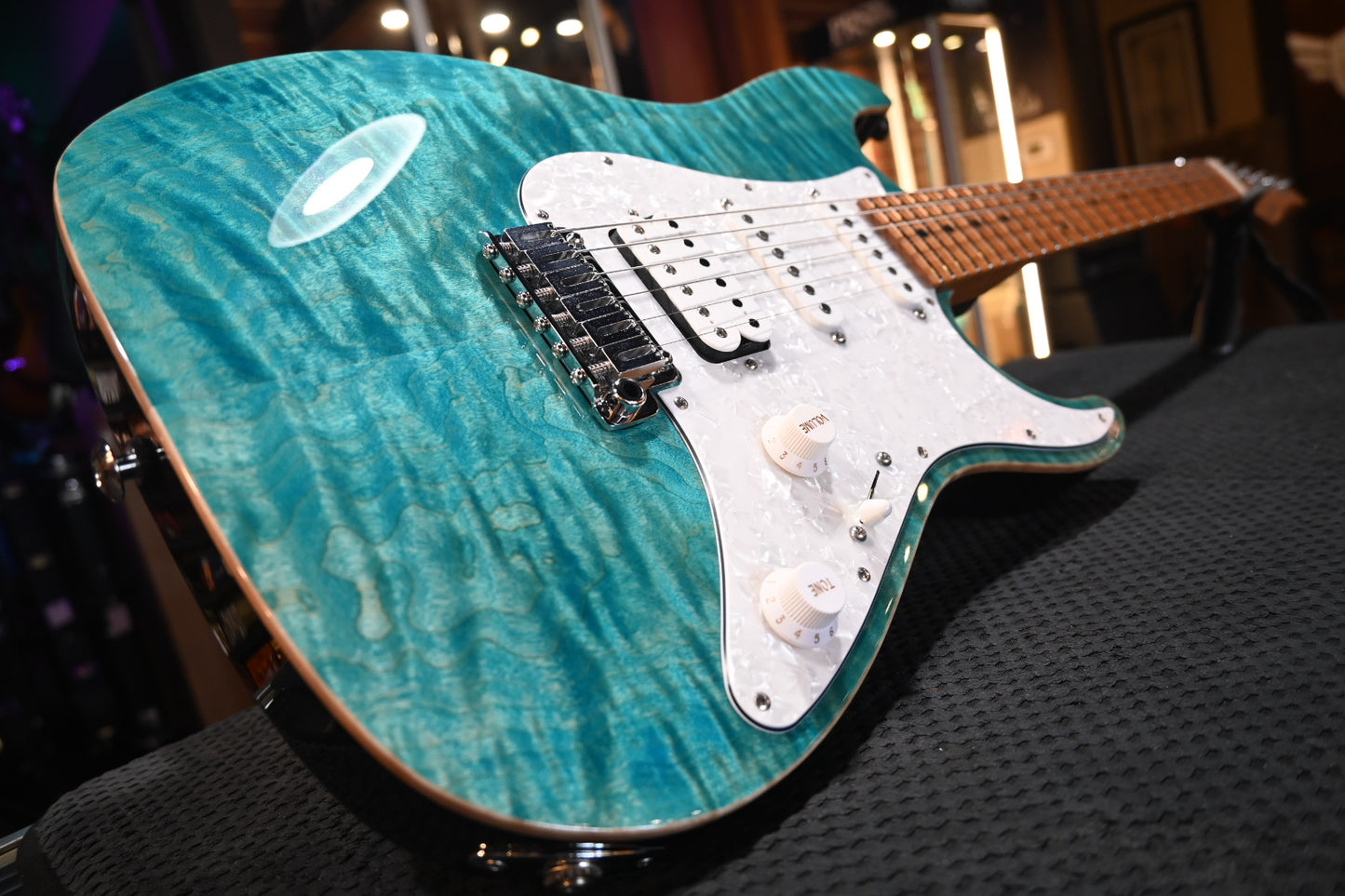 Suhr Standard Plus Roasted Maple - Bahama Blue Guitar #6155 - Danville Music