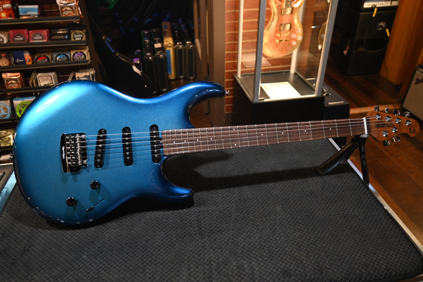 Music Man Luke 4 SSS - Blue Diesel Guitar #4659 - Danville Music