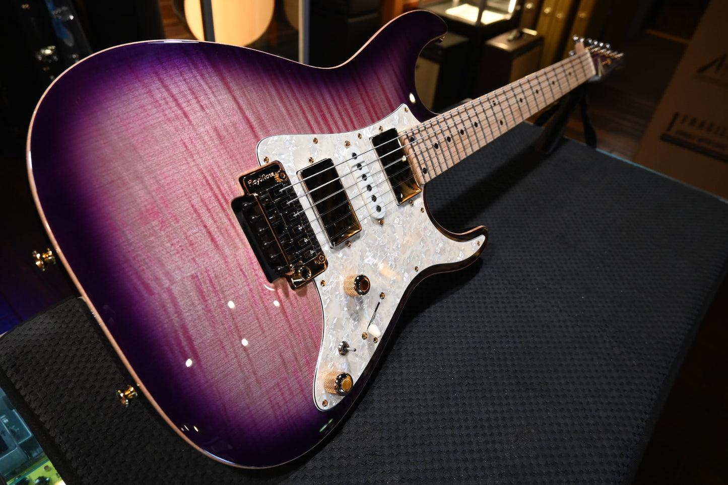 Tom Anderson Guardian Angel - Natural Pink to Purple Burst Guitar #624P