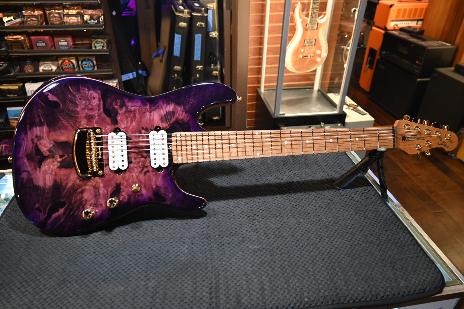 Music Man Jason Richardson 7-String Cutlass - Majora Purple Guitar #1268 - Danville Music