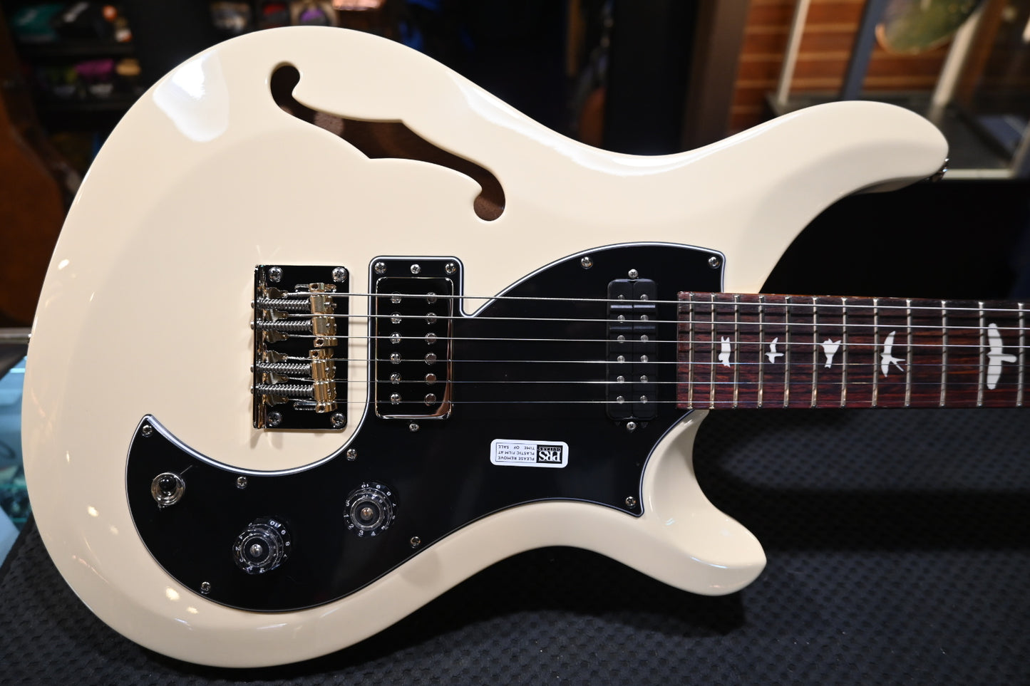 PRS S2 Vela Semi-Hollow - Antique White Guitar #0935 - Danville Music