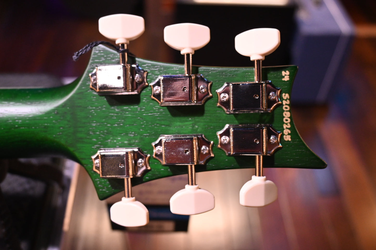 PRS Wood Library S2 McCarty SC 594 Single-Cut Quilt - Faded Gray Black Green Burst Satin Guitar #0265 - Danville Music