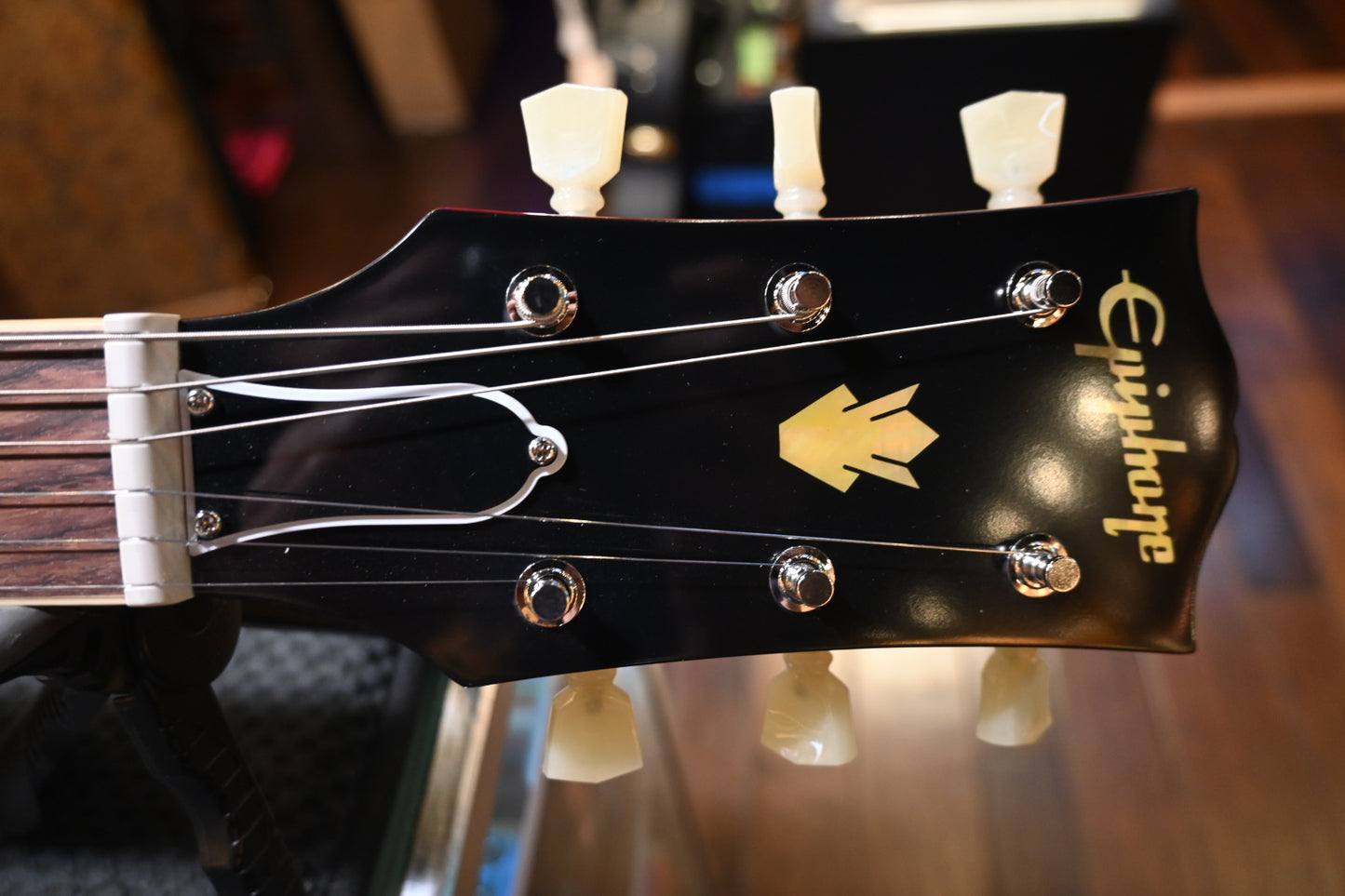 Epiphone Inspired by Gibson Custom 1964 SG Standard with Maestro Vibrola Reissue - Cherry Red Guitar #8734 - Danville Music